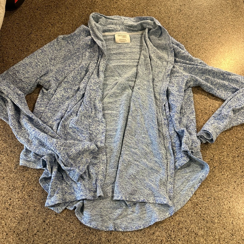 Danskin Blue Knit Cardigan